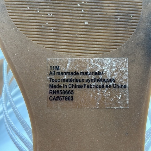 14th & Union White Thong Summer Sandals Size 11 - Picture 7 of 7